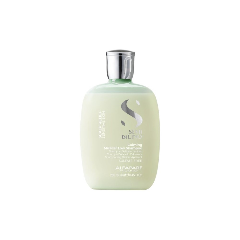 Шампоан за успокояване на чувствителен и раздразнен скалп Alfaparf Semi Di Lino Scalp Renew Calming Micellar Shampoo, 250 ml
