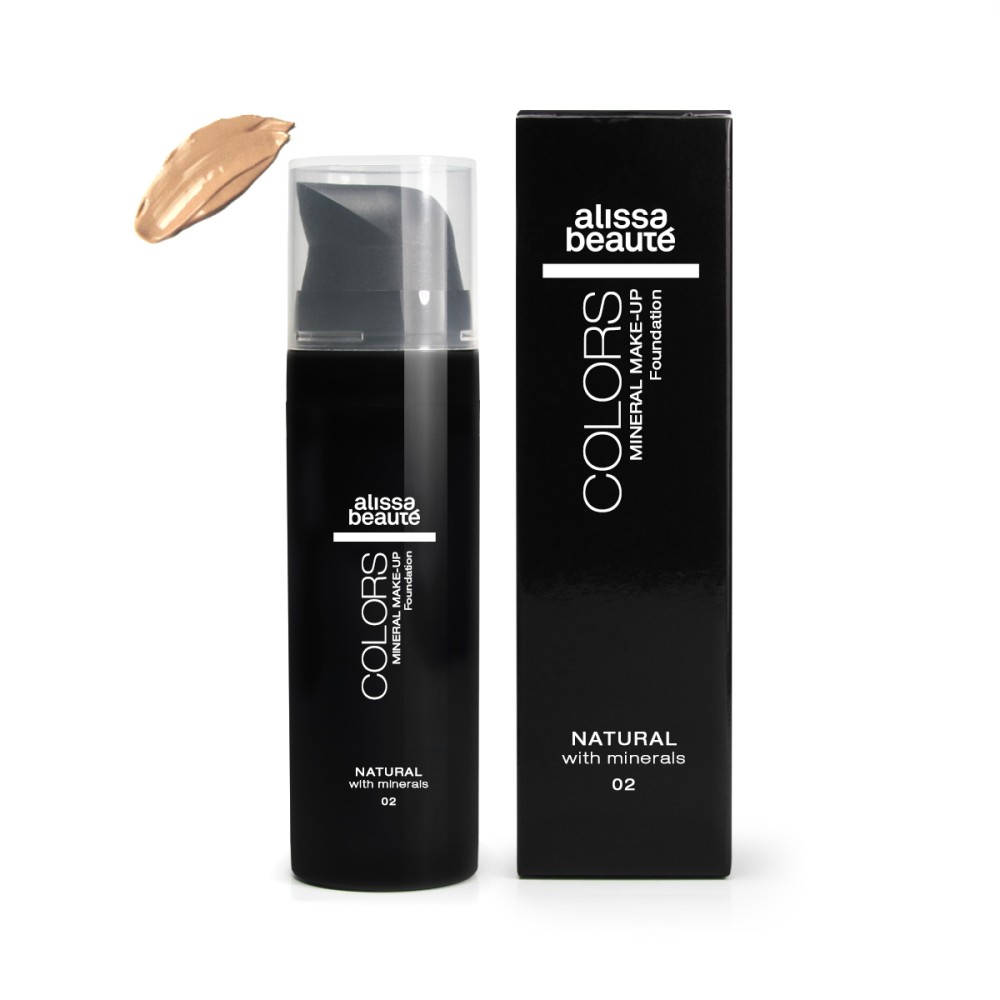 Минерален фон дьо тен в неутрално бежово Alissa Beaute Mineral Make Up Foundation 02, 35 мл.