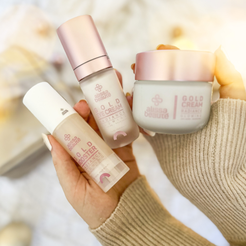 Подаръчен промо комплект за антиейдж грижа с 24 каратово злато Alissa Beaute Radiance Gift Set