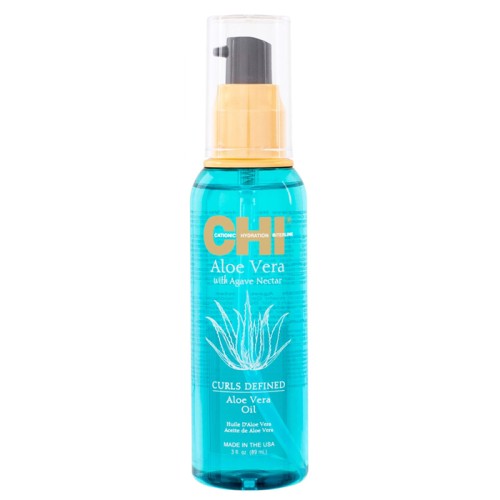 Олио за къдрава коса с копринени протеини и алое вера CHI Aloe Vera Oil 89 мл Олио за къдрава коса с копринени протеини и алое вера CHI Aloe Vera Oil 89 мл