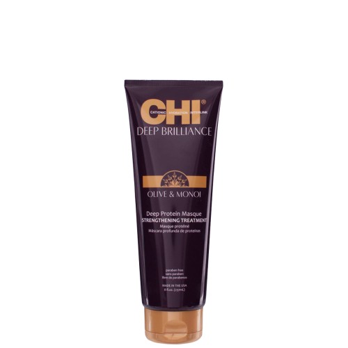 Подхранваща и възстановяваща маска CHI Deep Brilliance Protein Masque Strengthening Treatment  - 237 мл Подхранваща и възстановяваща маска CHI Deep Brilliance Protein Masque Strengthening Treatment  - 237 мл