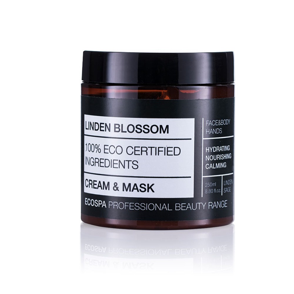 Хидратираща и успокояваща крем-маска за лице и тяло с липов цвят Eco Spa Linden Blossom Mask, 250 мл