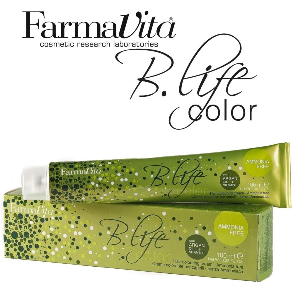 Безамонячна био боя за коса с арганово масло и витамин Е Farmavita B.Life Color, 100 ml