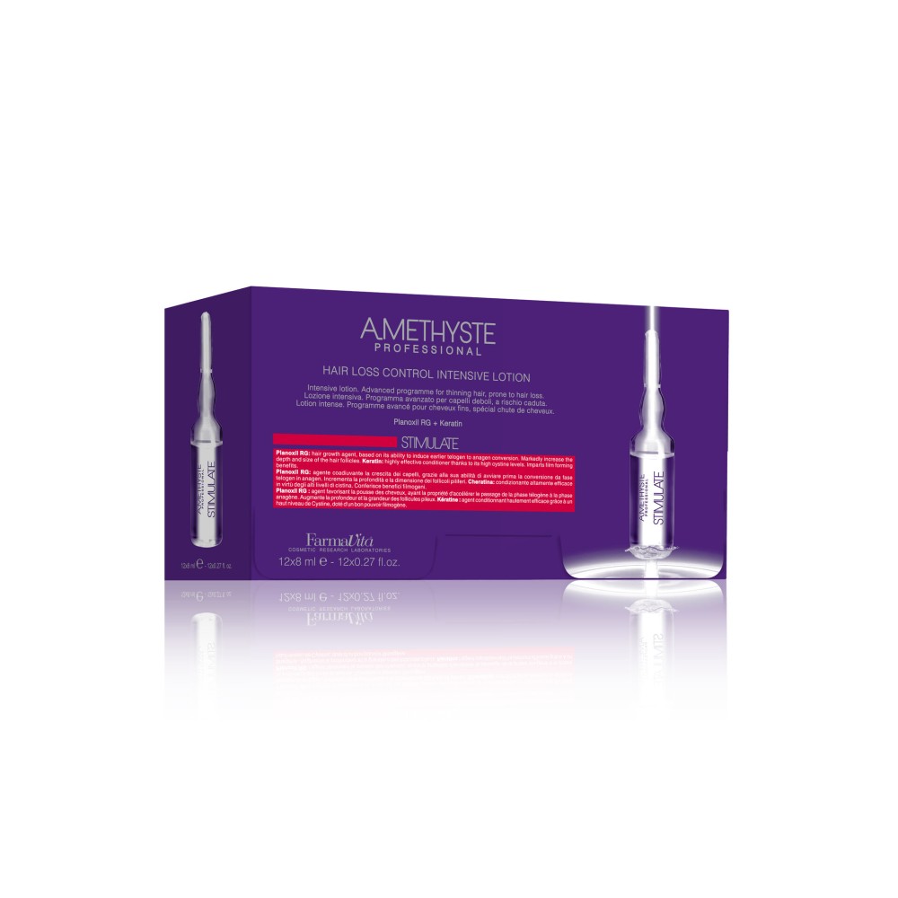 Ампули за стимулиране на растежа на косата и против косопад Farmavita Amethyste Stimulate Hair Loss Control Intensive Lotion 12Х8мл