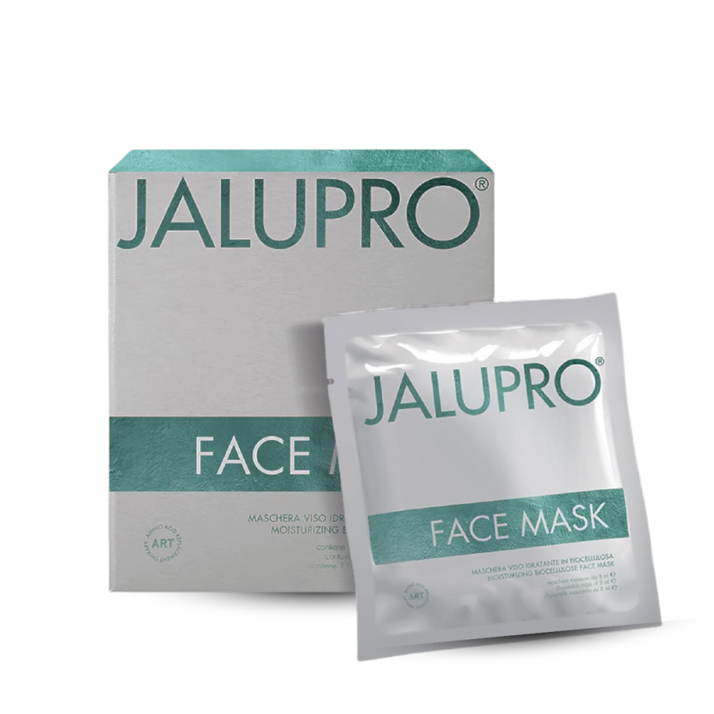Jalupro Face Mask Box with Hyaluronic Acid and Amino Acids, 10 + 1 mask for free