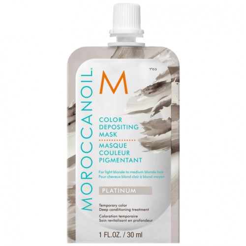 Moroccanoil Color Depositing Mask Platinum – neutralizing platinum tone for bright blonde hair, 30ml Moroccanoil Color Depositing Mask Platinum – neutralizing platinum tone for bright blonde hair, 30ml