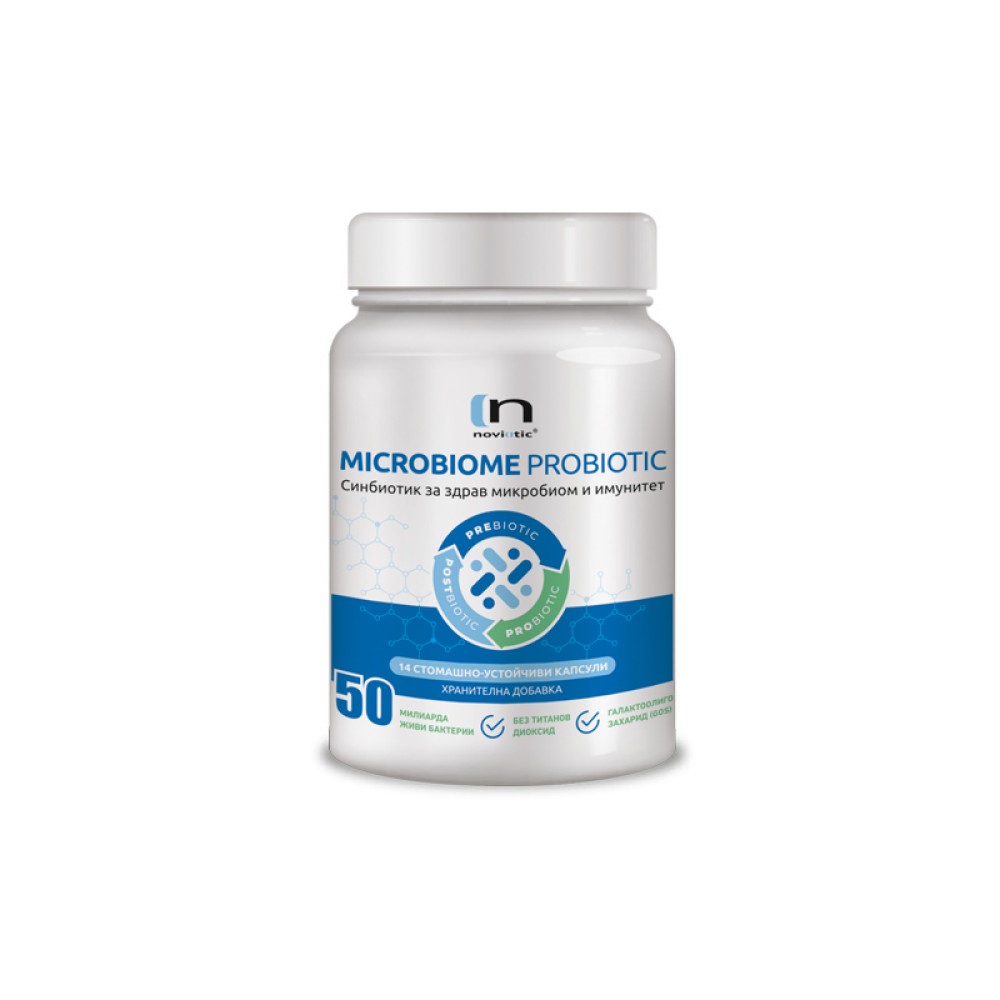 Noviotic Microbiome - Synbiotic for a Healthy Microbiome and Immune Support, 14 Capsules