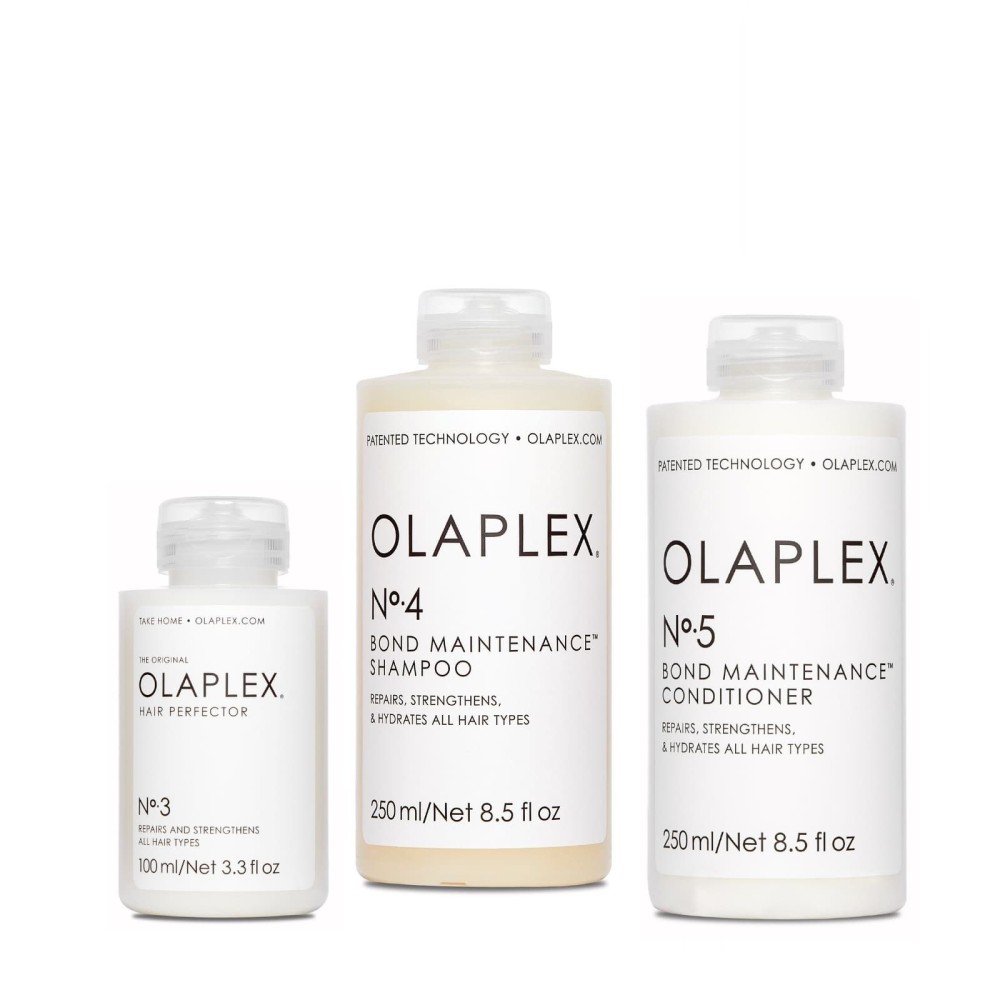 Комплект Olaplex N3, N4 и N5 за възстановяване и защита на боядисана и третирана коса