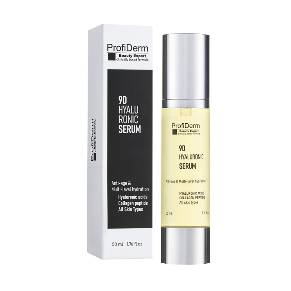 Ултра хидратиращ 9D хиалуронов серум Profi Derm 9D Hyalurnic Serum, 50 мл.