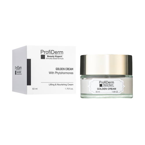 Златен регенериращ крем с фитохормони ProfiDerm Beauty Expert Golden Cream , 50 мл Златен регенериращ крем с фитохормони ProfiDerm Beauty Expert Golden Cream , 50 мл