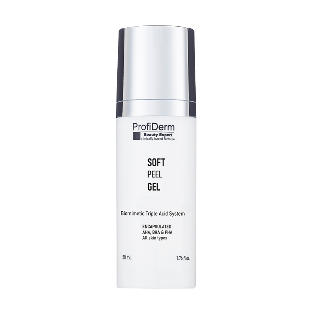 Почистващ и ексфолиращ гел с киселини Profi Derm Soft Peel Gel, 50 мл.
