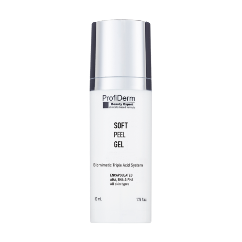 Почистващ и ексфолиращ гел с киселини Profi Derm Soft Peel Gel, 50 мл.