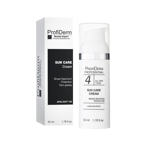 Слънцезащитен крем с висок фактор Profi Derm Sun Care Cream UVA&UVB SPF 50, 50 мл. Слънцезащитен крем с висок фактор Profi Derm Sun Care Cream UVA&UVB SPF 50, 50 мл.
