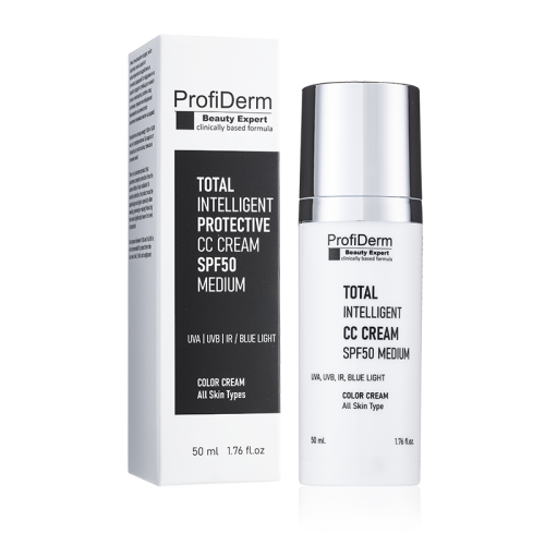 Слънцезащитен оцветен TiPi CC крем ProfiDerm Beauty Expert Color Cream SPF50 Medium, 50 мл