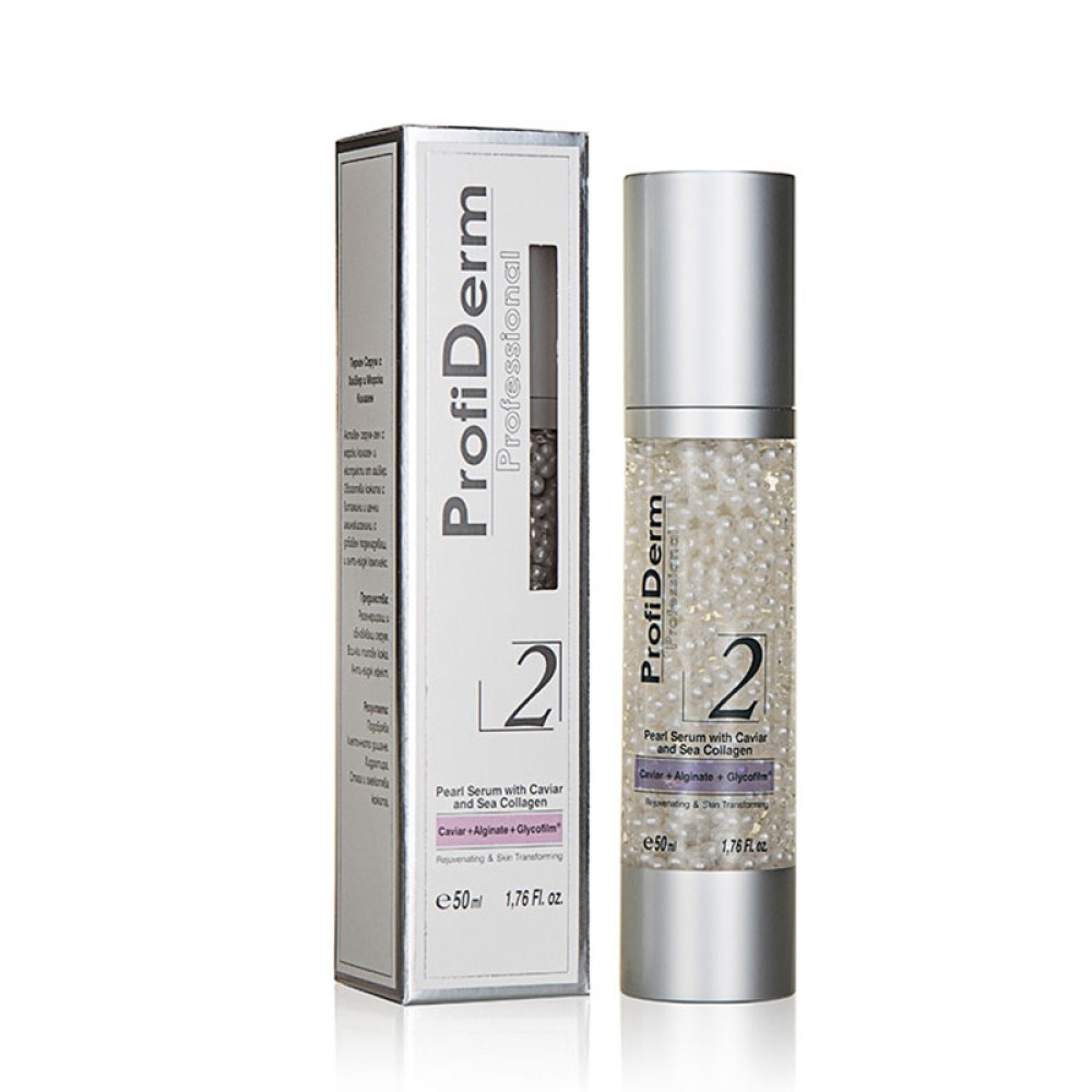 Profi Derm Pearl Serum with Caivar and Sea Collagen, 50 мл. - Deva Fashion Shop Перлен серум с хайвер и морски колаген ProfiDerm Pearl Serum with Caivar and Sea Collagen, 50 мл.