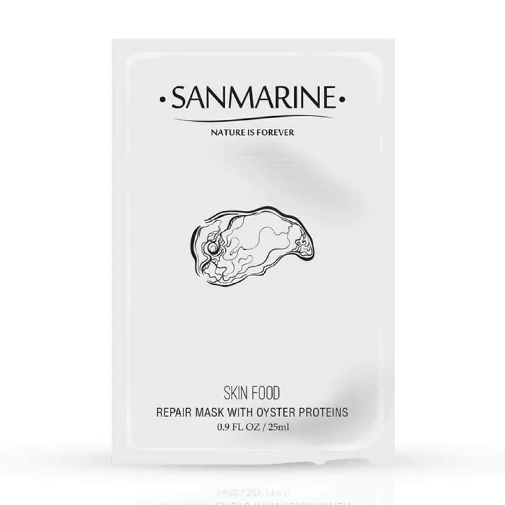 Подхранваща възстановяваща маска за лице с протеини от стрида SanMarine Repair Mask with Oyster Proteins, 1бр.