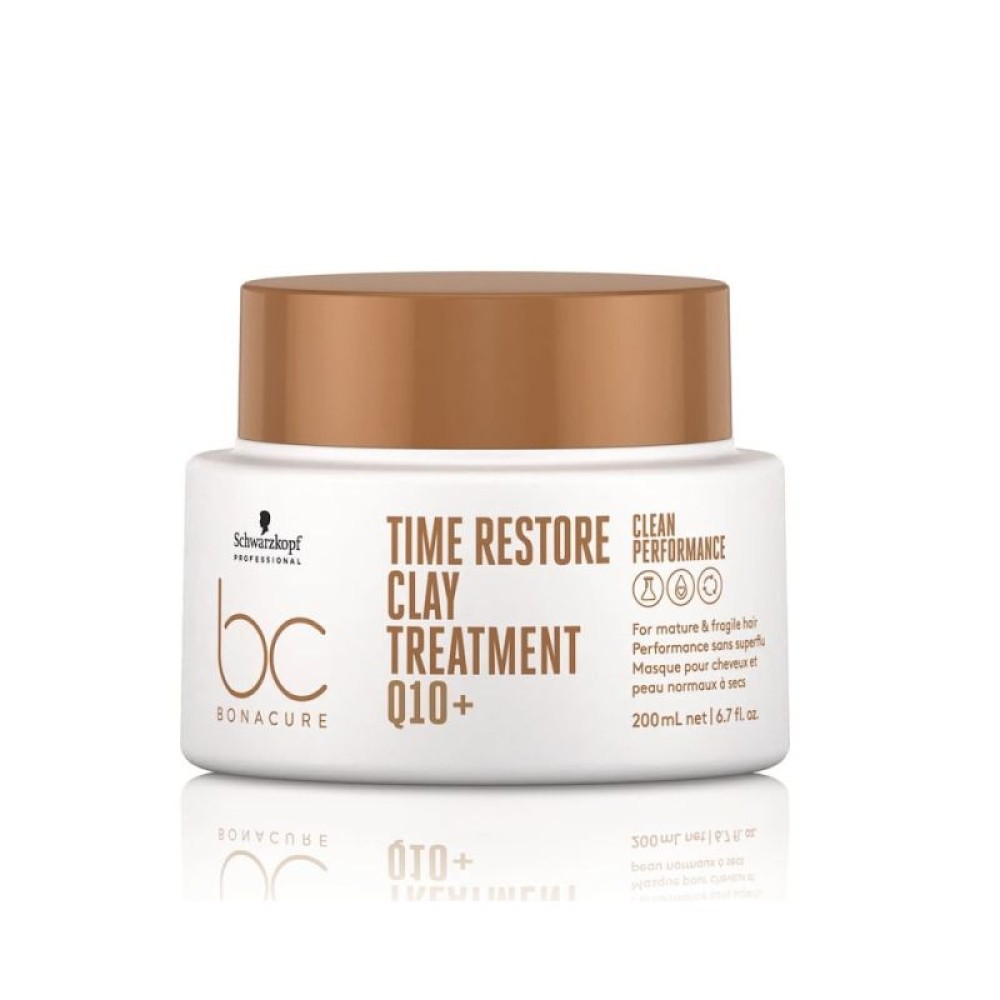 Подмладяваща клей маска за много изтощена коса Schwarzkopf Professional BC Time Restore Q10+ Clay Treatment 200ml