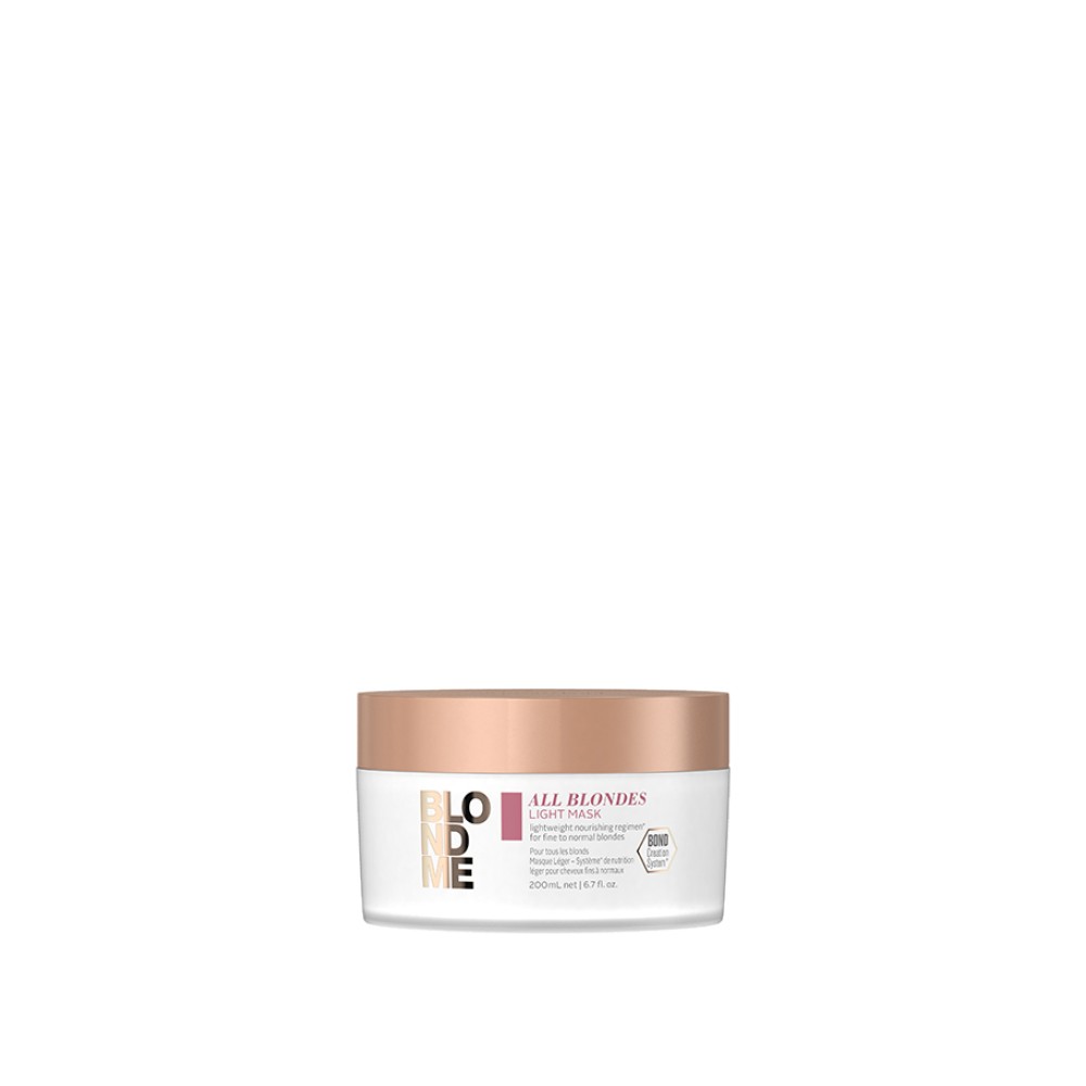 Лека подхранваща маска за тънка руса и изсветлена коса Schwarzkopf Professional BlondMe All Blondes Light Mask 200ml