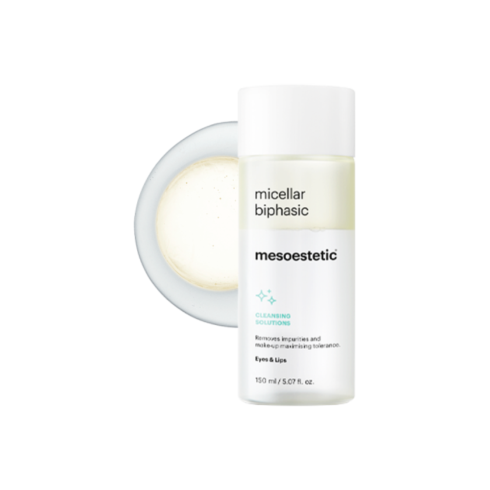 Двуфазен мицеларен дегримьор за очи и устни Mesoestetic Micellar Biphasic, 150 мл.