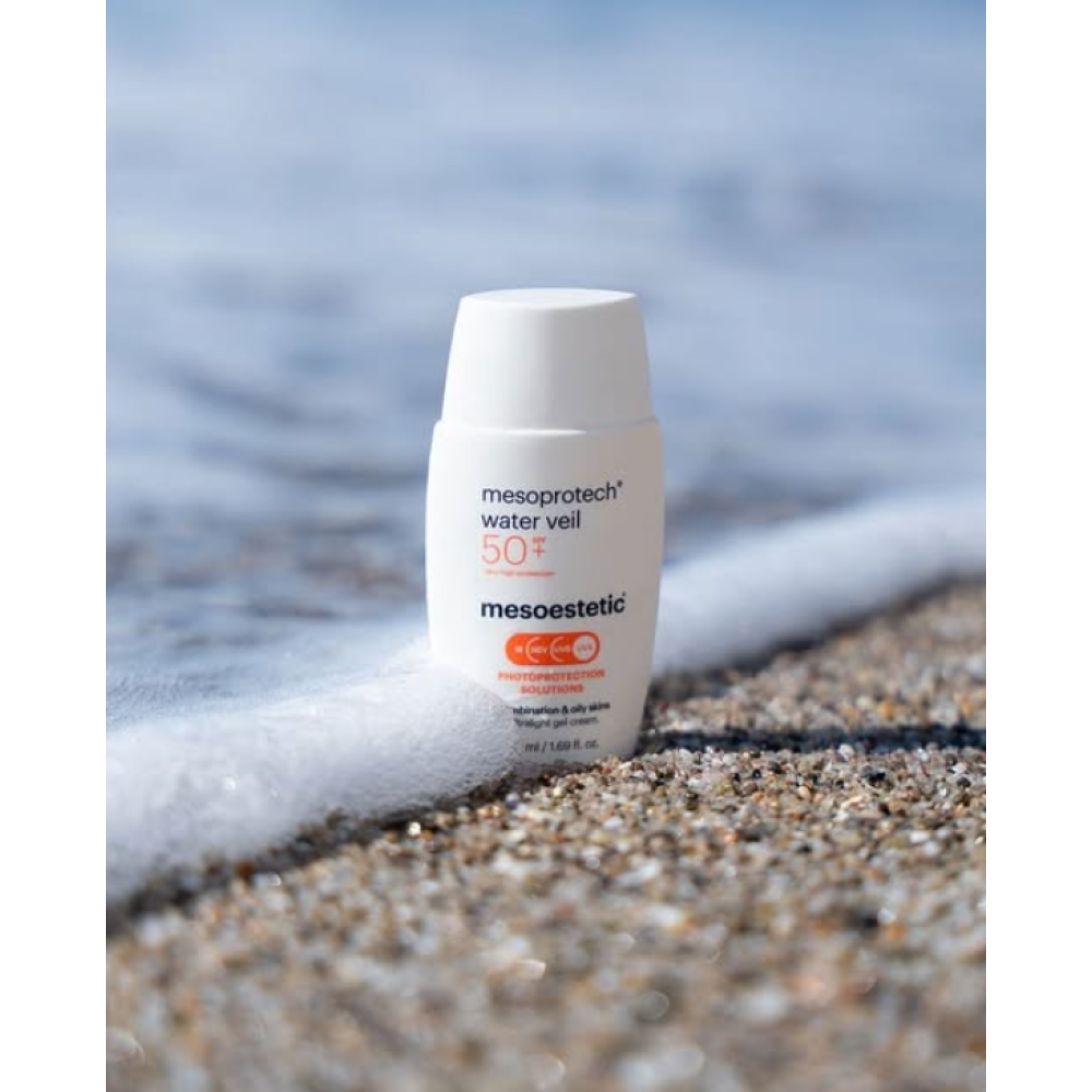 Mesoestetic mesoprotech® water veil SPF 50+ Слънцезащитен флуид за нормална и комбинирана кожа, 50 мл